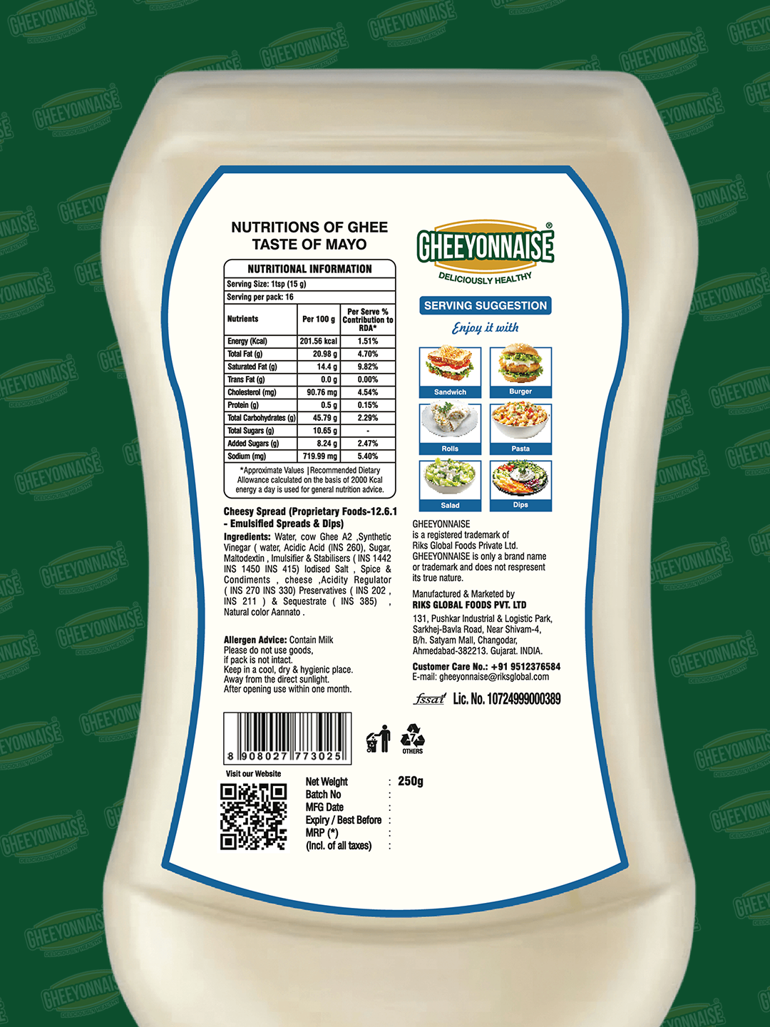 Gheeyonnaise Cheesy Spread