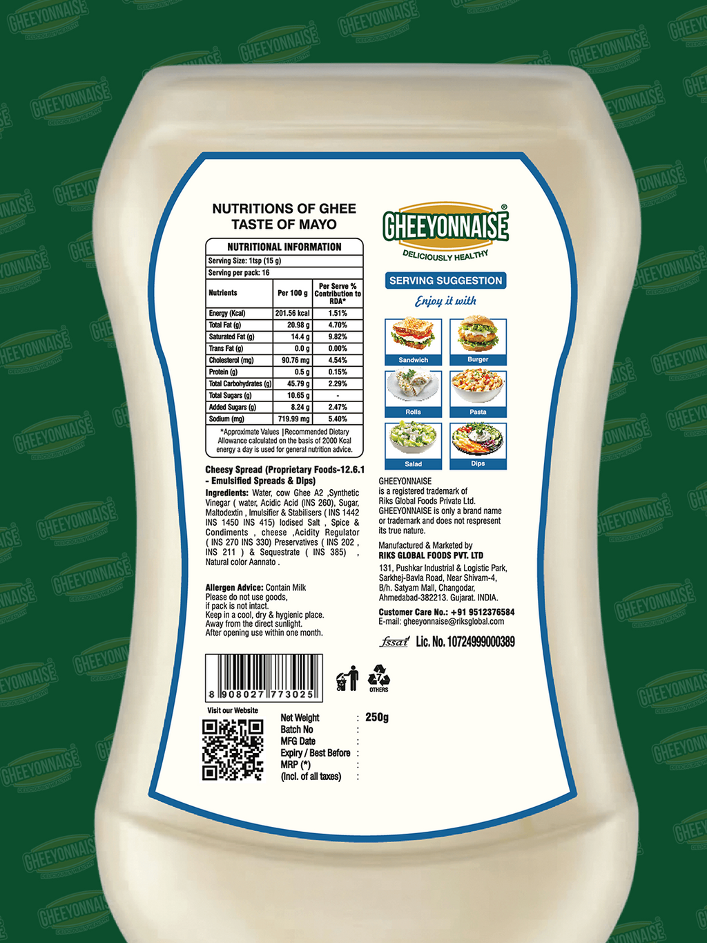 Gheeyonnaise Cheesy Spread