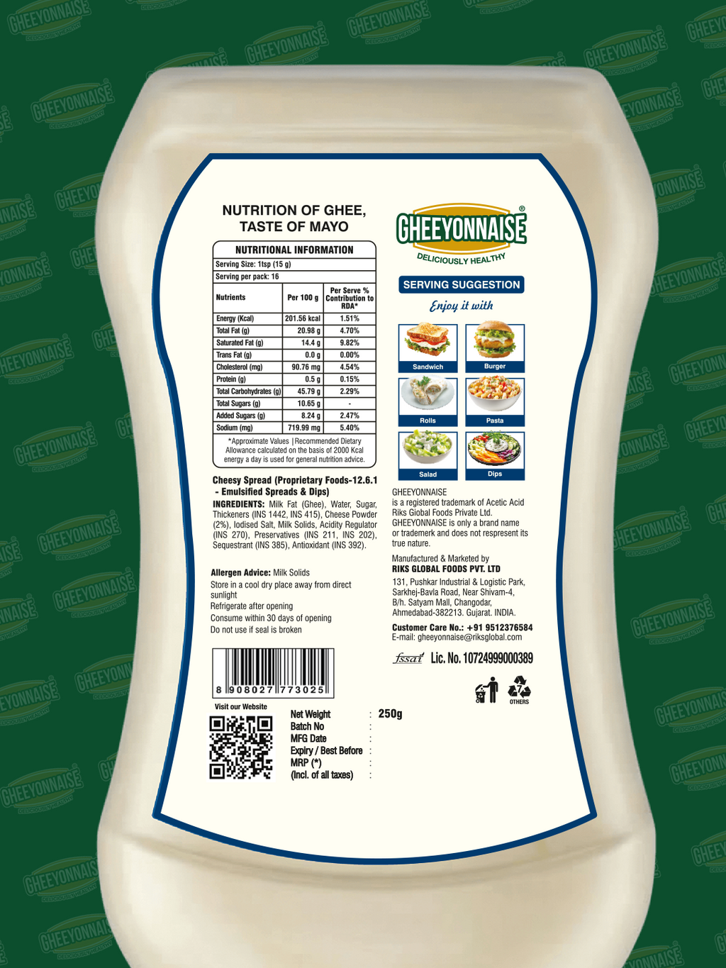 Gheeyonnaise Cheesy Spread