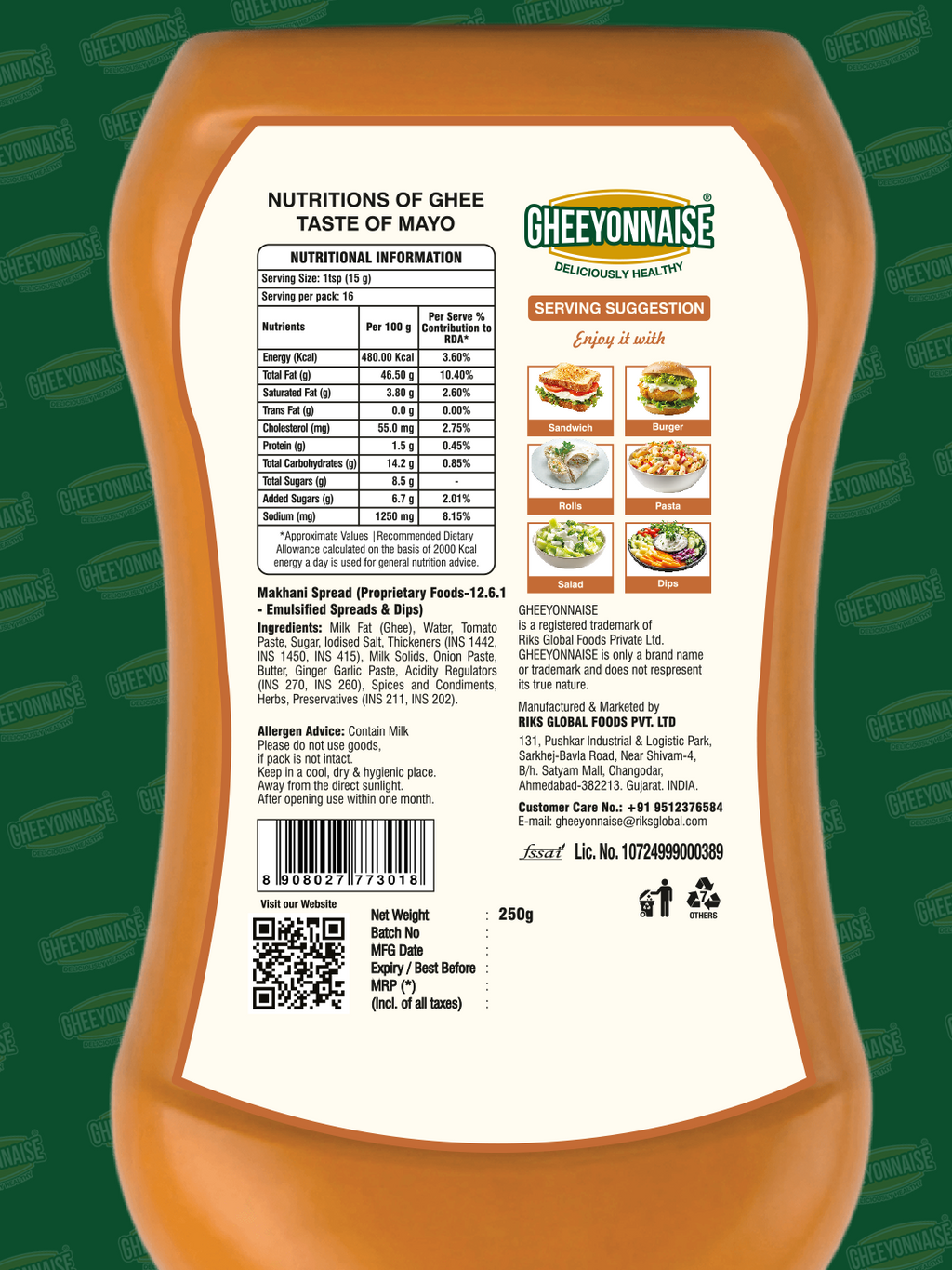 Gheeyonnaise Makhani Spread