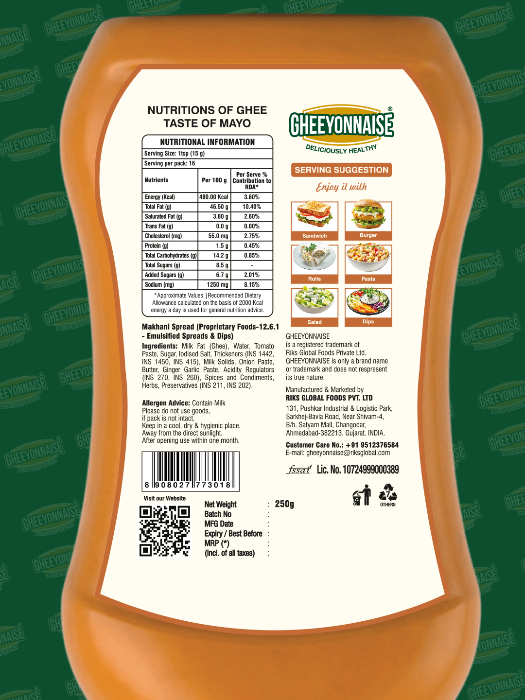 Gheeyonnaise Makhani Spread